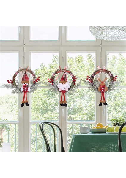 2x Yapay Noel Çelenk Ön Kapı Duvar Pencere Çiftlik Evi Ev Dekorasyonu, Kardan Adam (Küçük) (Yurt Dışından) modelleri