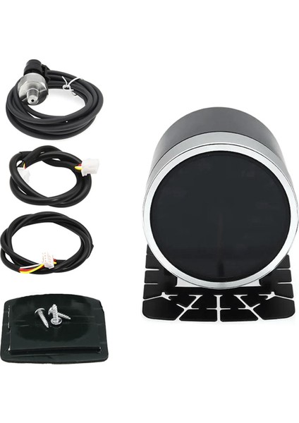 Renk Arka Aydınlatma 52MM Boost Göstergesi Bar Turbo Basınç Göstergesi Manometre Basınç Turbo Akaryakıt Basın Yağ Sıcaklığı 12 V (Yurt Dışından)