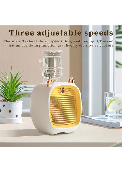 1200MAH Mini Klima Taşınabilir Masaüstü Fan Nemlendirici Arıtma 3 Hız 2 Modu USB Masa Araba Ev, C (Yurt Dışından) modelleri