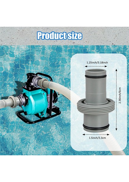 Yer Üstü Havuz Parçaları, Havuz Hortumu Adaptörünün Değiştirilmesi 1.5ın Nozul, Havuzla Uyumlu (1.5ın To 2X1.25IN T Stili) (Yurt Dışından) fiyatları