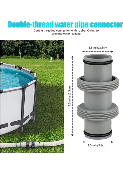 Yer Üstü Havuz Parçaları, Havuz Hortumu Adaptörünün Değiştirilmesi 1.5ın Nozul, Havuzla Uyumlu (1.5ın To 2X1.25IN T Stili) (Yurt Dışından) modelleri