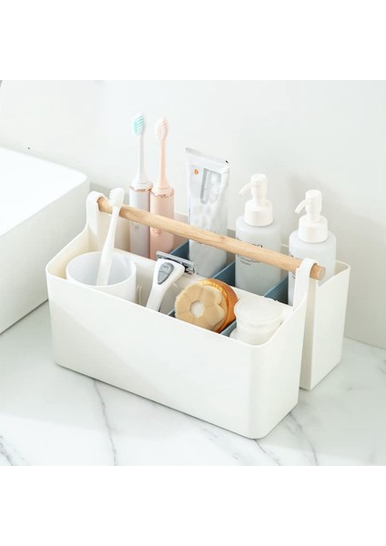 Saplı Taşınabilir Sepet, Makyaj Için Ayarlanabilir Bölünmüş Plastik El Sanatları Depolama Organizatör Tote (Yurt Dışından) modelleri