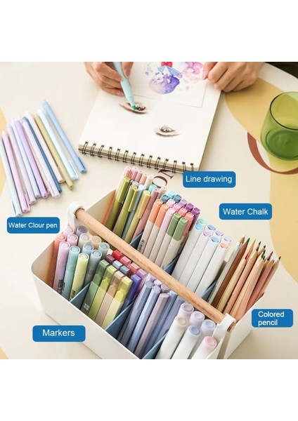 Saplı Taşınabilir Sepet, Makyaj Için Ayarlanabilir Bölünmüş Plastik El Sanatları Depolama Organizatör Tote (Yurt Dışından) fırsatları