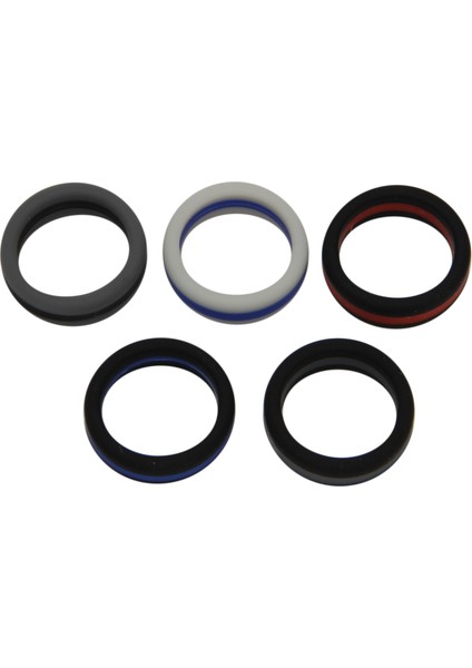 Silikon Alyans, Erkekler Için Silikon Alyans, Lastik Tarzı Silikon Yüzük, 5 Paket 8mm Geniş (Boyut 9) (Yurt Dışından)