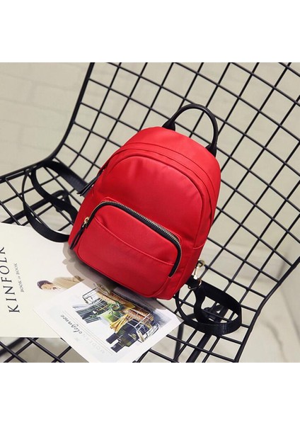 Kadın Sırt Çantası Naylon Omuz Okul Seyahat Çantası Küçük Rahat Sırt Çantası (Kırmızı) (Yurt Dışından) fırsatları