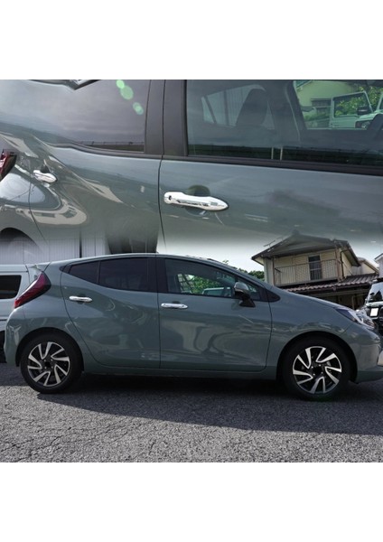 Araç Dış Kapı Kolu Kaplaması Aqua Prius C 2021 Araç Aksesuarları Krom ile Uyumlu (Yurt Dışından)