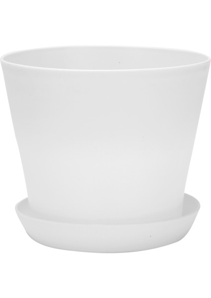 Plastik Bitki Saksı Ekici Tabaklı Tepsi Yuvarlak Parlak Ev Bahçe Dekoru, Beyaz Üst -, 17CM / 6.69" (Yurt Dışından)