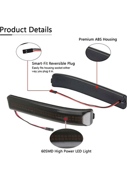 Araba LED Dinamik Dönüş Sinyali Işığı Dikiz Yan Ayna Işığı F Serisi 2009-2014 ile Uyumlu (Yurt Dışından) fiyatları