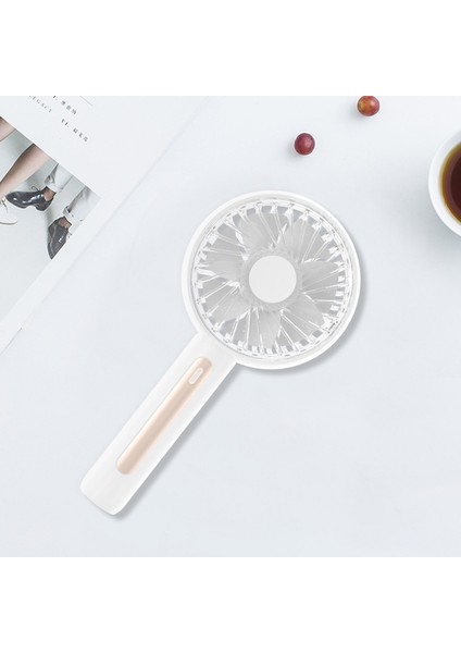 Taşınabilir Mini USB Şarj Edilebilir Masa El Klima Soğutucu Ev Ofis Için Dış Seyahat Artefaktı, Beyaz (Yurt Dışından)