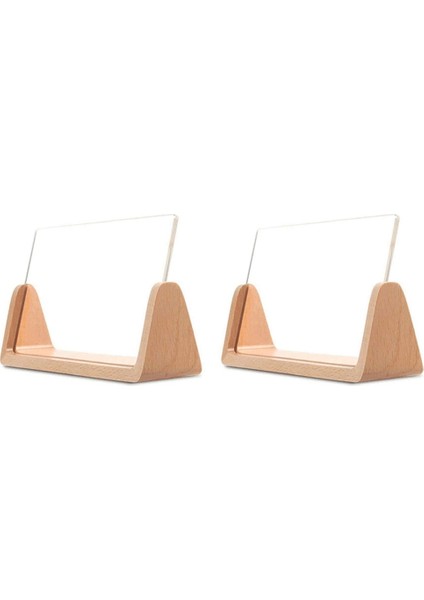 2x U-Şekilli Akrilik Fotoğraf Çerçevesi Yaratıcı Masif Ahşap Ev Masası Dekorasyonu Ofis/yatak Odası/oturma Odası/cafe-7 Inç (Yurt Dışından)
