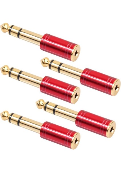 6.5mm 6.35MM 1/4 Inç Erkek - 3.5mm 1/8 Inç Dişi Jack Stereo Kulaklık Aux Kablosu Ses Adaptör Fişi Gitar Fişi Amplifikatör Jakı Mix Kulaklık Hoparlör Ahize Mıc (Kırmızı) (Yurt Dışından) modelleri
