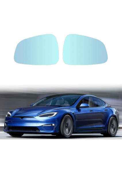 Ön Sol Sağ Buğu Önleyici Dikiz Aynası Lens Camı Model S ile Uyumlu Dikiz Aynası, Mavi Ayna (Yurt Dışından) fırsatları