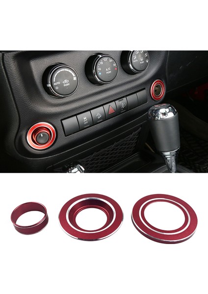Araba Ayna Anahtarı Ayarı - Çakmak Düğmesi Kapağı Iç Dekorasyon Wrangler Jk 11-18 C ile Uyumlu (Yurt Dışından)