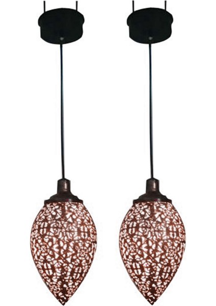 2x Güneş Enerjili LED Fas Asılı Fener Retro Fas Desen Projeksiyon Lambası Açık Bahçe Peri Işık Kiti (Yurt Dışından)
