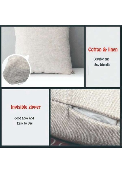 Noel Kare Yastık Ev Dekor Keten Yastık Kılıfı Yastık Kapakları Kanepe Araba Moda Desen Hediye 45X45 cm (Yurt Dışından) modelleri