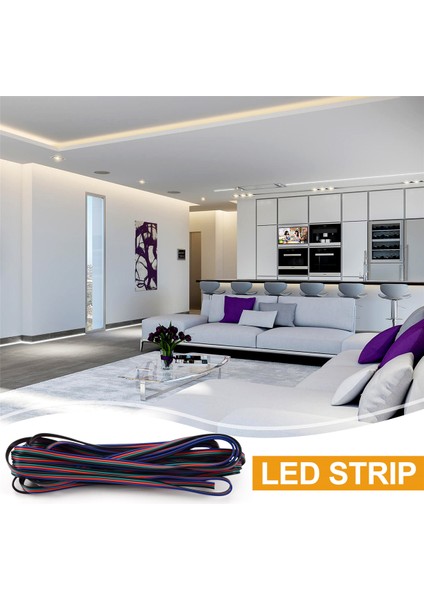 LED Rgb Şerit 3528 5050 Konnektör Renkli 5m Için 4 Pinli Konnektör Kablo Kablosu (Yurt Dışından) indirimleri