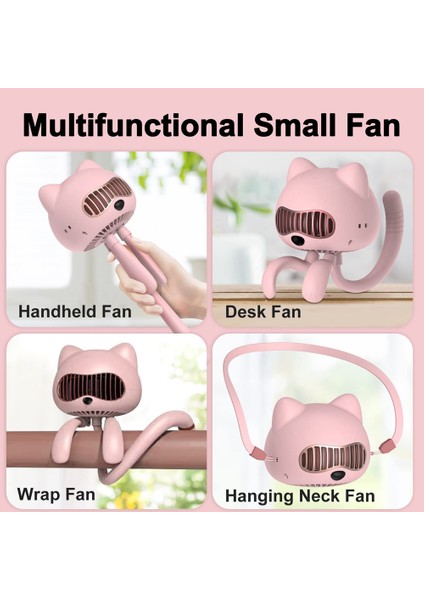 El Gezginci Fanı Bladeless, Esnek Tripod Klipsli Küçük Mini Kişisel Taşınabilir, Bebek Pembesi Için Klips (Yurt Dışından)