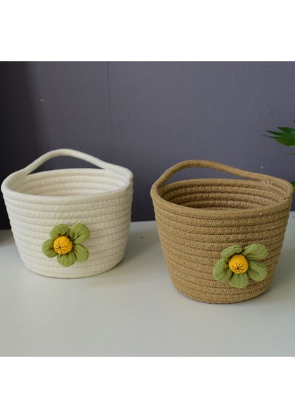 Dokuma Pamuk Halat Saklama Kutusu, Kozmetik Bitirme Sepeti, Başucu Asılı Sepet, Çeşitli Eşyalar Saklama Sepeti (Haki) (Yurt Dışından) fiyatları