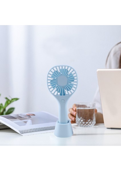 Mini El Fanı USB Masa Fanı, USB ile Şarj Edilebilir Küçük Kişisel Taşınabilir Masa Fanı 1200 Mah Pille Çalışan Soğutma Seyahat Için Elektrik Ofis Odası Ev Mavisi (Yurt Dışından)
