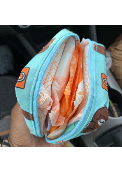 Adet Mini Makyaj Çantaları Fermuarlı Kız Hijyenik Ped Çantası Kart Tutucu Bozuk Para Cüzdanı Kozmetik Kulaklık Kılıfı Hijyenik Kese Pembe (Yurt Dışından) fiyatları