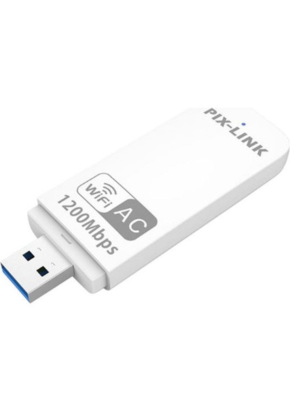 -UAC04 Kablosuz USB Adaptörü 1200M 2.4 / 5ghz Çift Bantlı Wifi Taşınabilir Yönlendirici Desteği Istemci ve Ap Çalışma Modları(Beyaz) (Yurt Dışından)