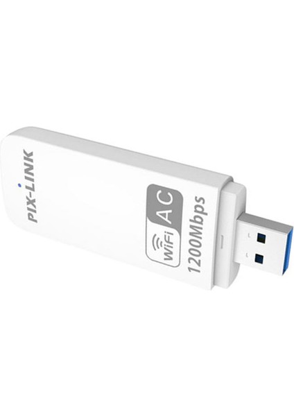 -UAC04 Kablosuz USB Adaptörü 1200M 2.4 / 5ghz Çift Bantlı Wifi Taşınabilir Yönlendirici Desteği Istemci ve Ap Çalışma Modları(Beyaz) (Yurt Dışından)