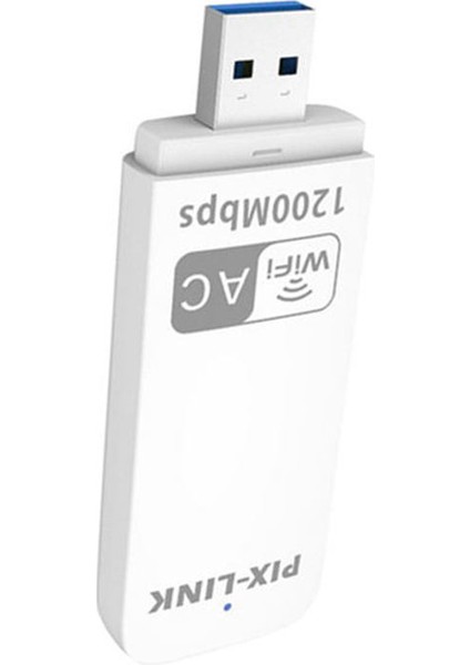 -UAC04 Kablosuz USB Adaptörü 1200M 2.4 / 5ghz Çift Bantlı Wifi Taşınabilir Yönlendirici Desteği Istemci ve Ap Çalışma Modları(Beyaz) (Yurt Dışından)