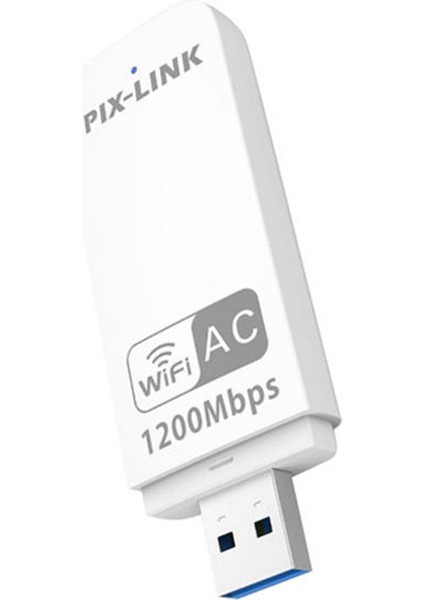 -UAC04 Kablosuz USB Adaptörü 1200M 2.4 / 5ghz Çift Bantlı Wifi Taşınabilir Yönlendirici Desteği Istemci ve Ap Çalışma Modları(Beyaz) (Yurt Dışından)