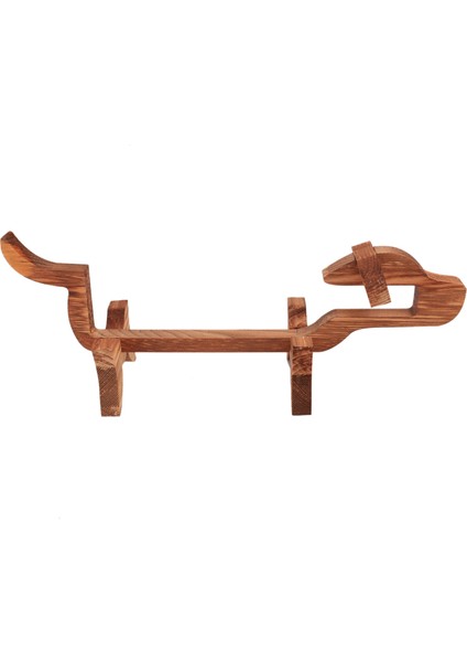 Ahşap Beagle Şarap Rafı Şarap Tutucu Standı Şarap Dolabı Süslemeleri Sanat Şarap Rafı 1 Standart Şarap Şişesi Için (Yurt Dışından)