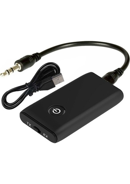 Bluetooth 5.0 Verici Alıcı 2-In-1 Kablosuz 3,5mm Ses Adaptörü Rx/tx Pc Tv Kulaklıkları ile Uyumlu Ev Sesi (Yurt Dışından)