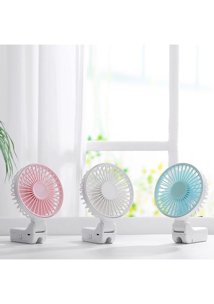 Mini Fan, Güneş Şemsiyesi Tutmaya Uygun, Şemsiye Katlanır El Masaüstü USB Şarj Fanı (Yurt Dışından)