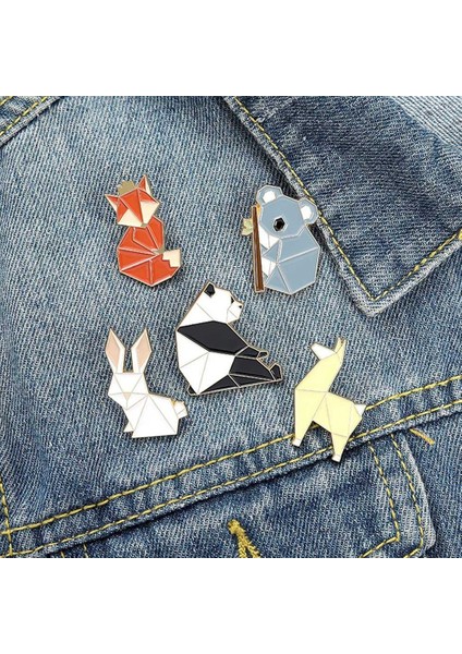 5 Adet Hayvan Emaye Pimleri Seti Karikatür Tilki Panda Koala Alpaka Tavşan Yaka Pin Broş Rozetleri Sırt Çantaları Için Ceketler (Yurt Dışından) fiyatları