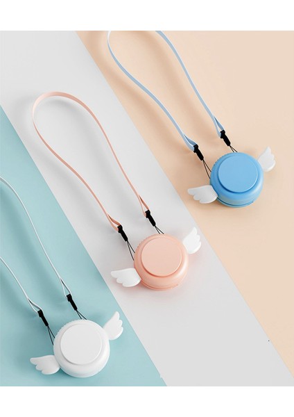 Mini Boyun Asılı Hava Soğutucu Taşınabilir USB Açılı Soğutma Fanı Giyilebilir Kişisel Iç Mekan Dış Mekan Spor - Mavi (Yurt Dışından)