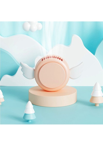 Mini Boyun Asılı Hava Soğutucu Taşınabilir USB Açılı Soğutma Fanı Giyilebilir Kişisel Iç Mekan Dış Mekan Spor - Mavi (Yurt Dışından)