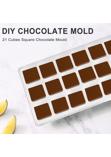 3D Çikolata Kalıp Ev Yapımı Kare Çikolata Diy Pasta Araçları Polikarbonat Çikolata Kalıpları (Yurt Dışından) fiyatları