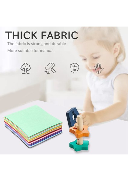 42 Adet Yumuşak Keçe Kumaş Levha Çeşitli Renk Keçe Paketi Dıy Zanaat Dikiş Kareler Nonwoven Patchwork (15X15 Cm) (Yurt Dışından)