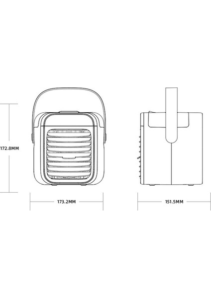 Mini USB Taşınabilir Hava Soğutucu Fan Kremi Hafif Masaüstü Soğutma Nemlendirici Arıtma Beyaz (Yurt Dışından)