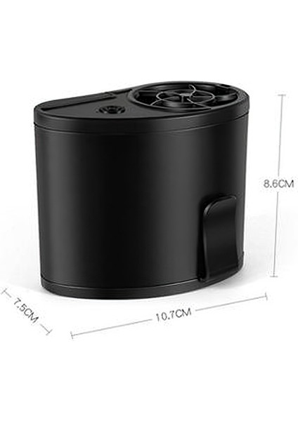 10W Çift Pil Mobil Klima Soğutucu USB Bel Fanı Taşınabilir Mini Siyah Asılı Fan, Siyah (Yurt Dışından)