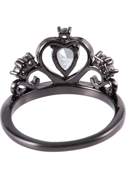 Prenses Taç Kalp Beyaz Ateş Opal Zirkon Yüzük Gökkuşağı Boyutu 8 (Yurt Dışından) fiyatları