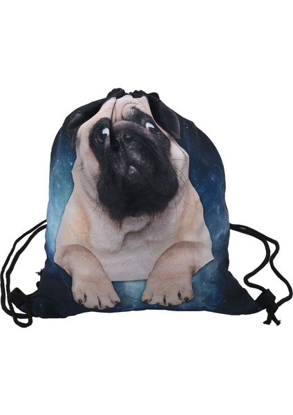 Güzel 3D Baskılı Uni Sırt Çantaları Ipli Sırt Çantaları Genç Erkekler ve Kadınlar Için Büyük Kapasiteli Okul Çantası (Mavi ve Siyah) (Yurt Dışından) indirimleri