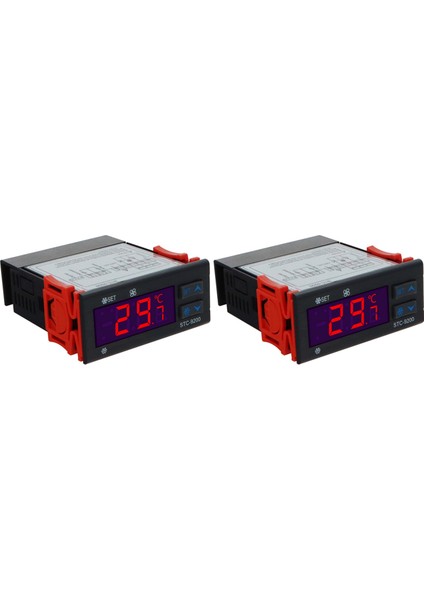 2x STC-9200 Dijital Sıcaklık Kontrol Cihazı Termoregülatör, Soğutma Defrost Fan Alarm Fonksiyonu Ac 220V (Yurt Dışından)