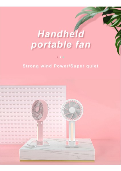 Mini Masa Fanı Taşınabilir Mobil Tutucu Fanlar El Tipi Dış Mekan USB Masaüstü Hava Soğutucu Ofis Tabanlı - Yeşil (Yurt Dışından)