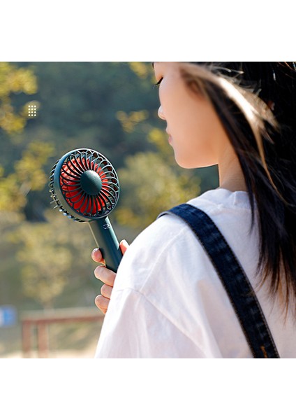 Asılı Boyun Fan Mini Taşınabilir El USB Şarj Edilebilir Masaüstü Hava Soğutucu Açık Seyahat Ev Için, Yeşil (Yurt Dışından)