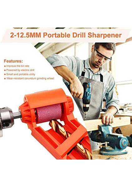 Matkap Ucu Kalemtıraş Taşınabilir Elmas Matkap Uçları Bileme Aracı Taşlama Demir Matkap Uçları ile Uyumlu Fit Genişlik Aralığı 2-12.5mm (Yurt Dışından) indirimleri