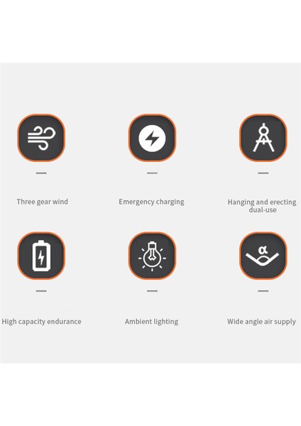 Taşınabilir Açık Kamp Fanı Çok Fonksiyonlu Tavan USB Ücretli Masa Tripod Gece Lambası ile Hava Soğutma Standı (Yurt Dışından)