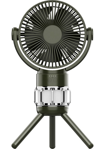 10000MAH Taşınabilir Kamp Fanı Şarj Edilebilir Mini USB Dış Mekan Tavan LED Işık Tripod Standı Masaüstü B (Yurt Dışından)