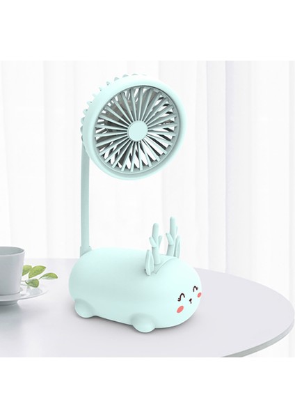 Ev Ofis Yatak Odası Atölye Yatakhanesi Için USB Fan Ayar Masası Masası (Mavi) (Yurt Dışından)