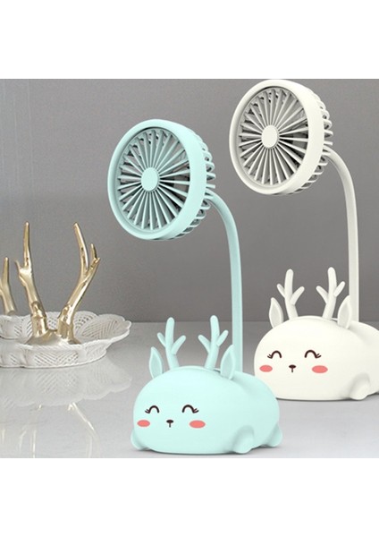Ev Ofis Yatak Odası Atölye Yatakhanesi Için USB Fan Ayar Masası Masası (Mavi) (Yurt Dışından)