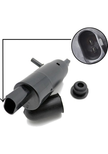 Araba Ön Silecek Cam Su Püskürtme Pompası Motor Silecek Far Temizleme Pompası ile Uyumlu S60 XC70 2003 -2007 30699674 (Yurt Dışından)