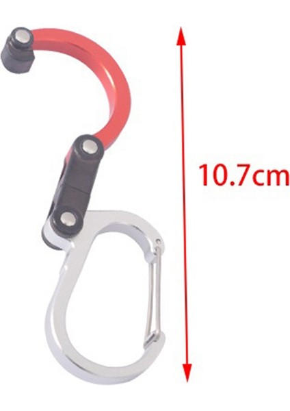 Çok Fonksiyonlu D-Şekilli Karabina Anahtarlık 360 Dönen Kanca Kamp, Yürüyüş, Seyahat ile Uyumlu (Siyah) (Yurt Dışından) fiyatları